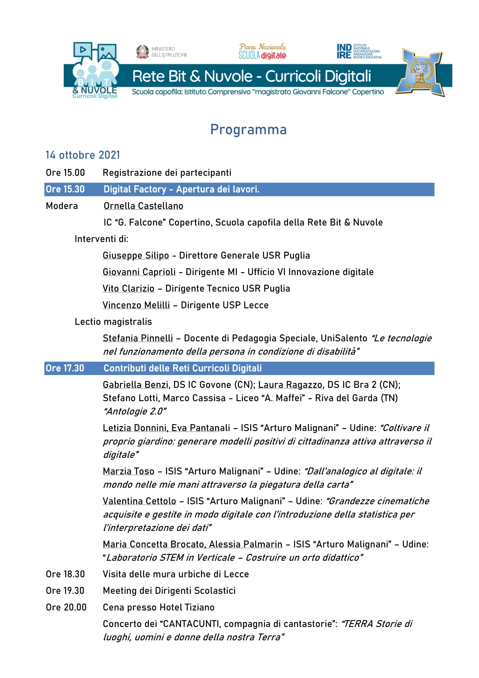 PROGRAMMA CONVEGNO DIGITAL FACTORY II EDIZIONE 2